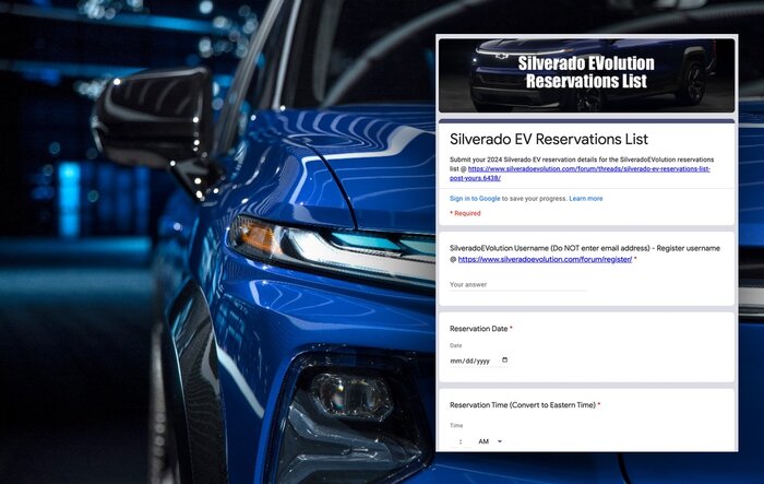 ? Silverado EV Reservations List – Post Yours!