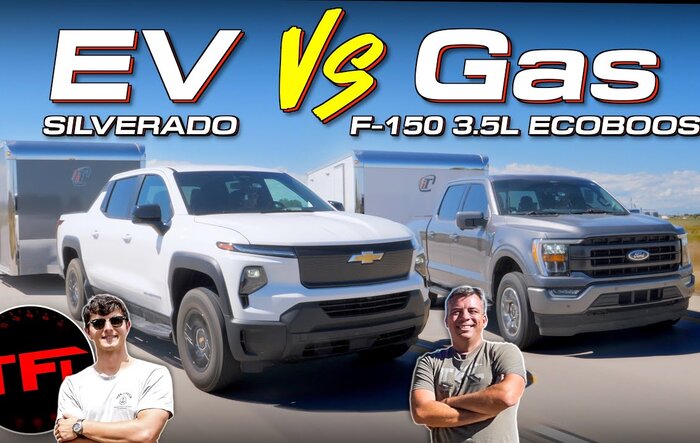 232mi towing range for Silverado EV WT in TFL's tow range test!